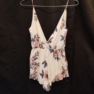 Style Rack Romper Floral Lightweight‎ Spaghetti Straps Juniors Size M